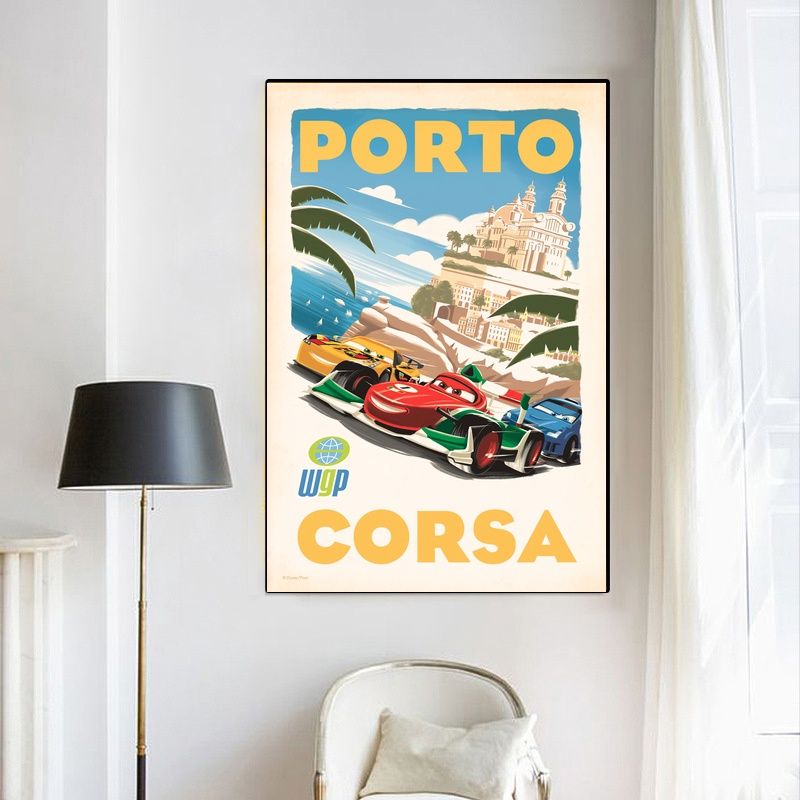 Cars 1 2006 MOVIE Poster Canvas Wall Art Home Decor (No Frame) - Image 4