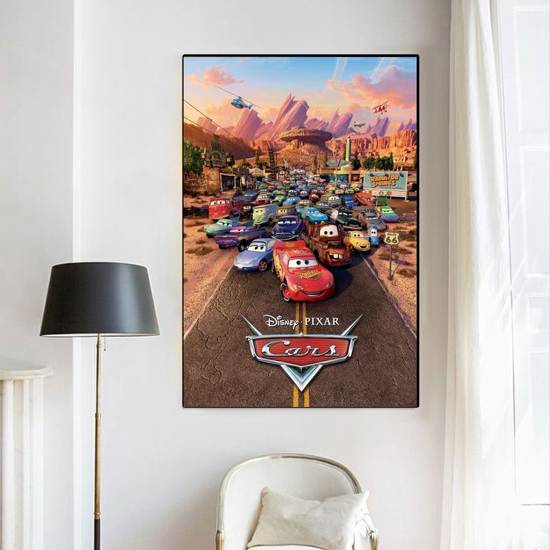 Cars 1 2006 MOVIE Poster Canvas Wall Art Home Decor (No Frame) - Image 4