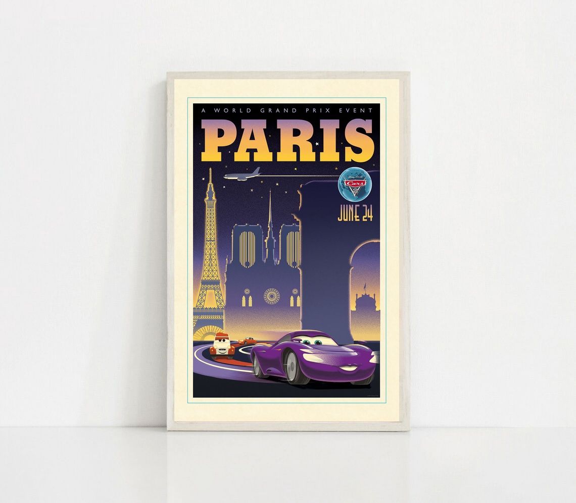 Cars 1 2006 MOVIE Poster Canvas Wall Art Home Decor (No Frame) - Image 2