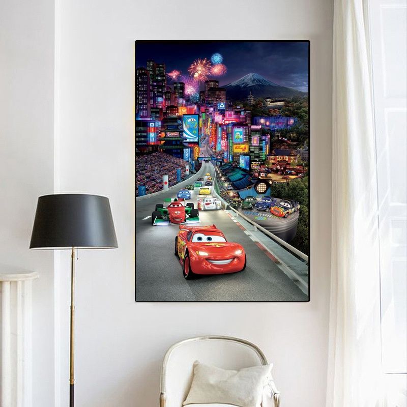 Cars 1 2006 MOVIE Poster Canvas Wall Art Home Decor (No Frame) - Image 4