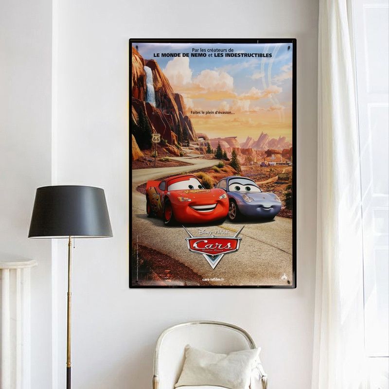 Cars 1 2006 MOVIE Poster Canvas Wall Art Home Decor (No Frame)