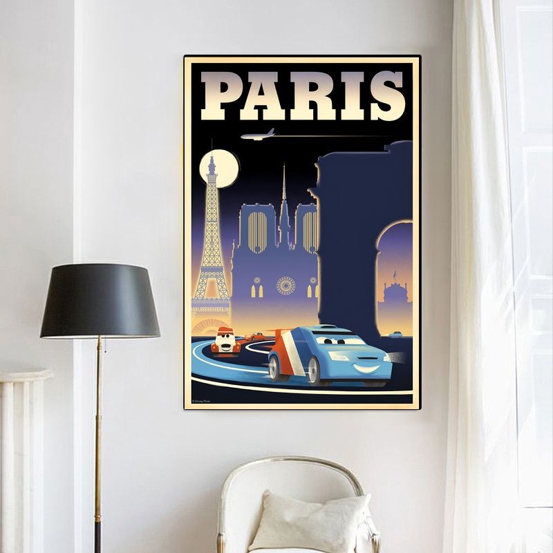 Cars 1 2006 MOVIE Poster Canvas Wall Art Home Decor (No Frame) - Image 4