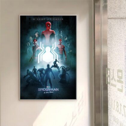 Spiderman No Way Home 2021 MOVIE Poster Canvas Wall Art Home Decor (No Frame)
