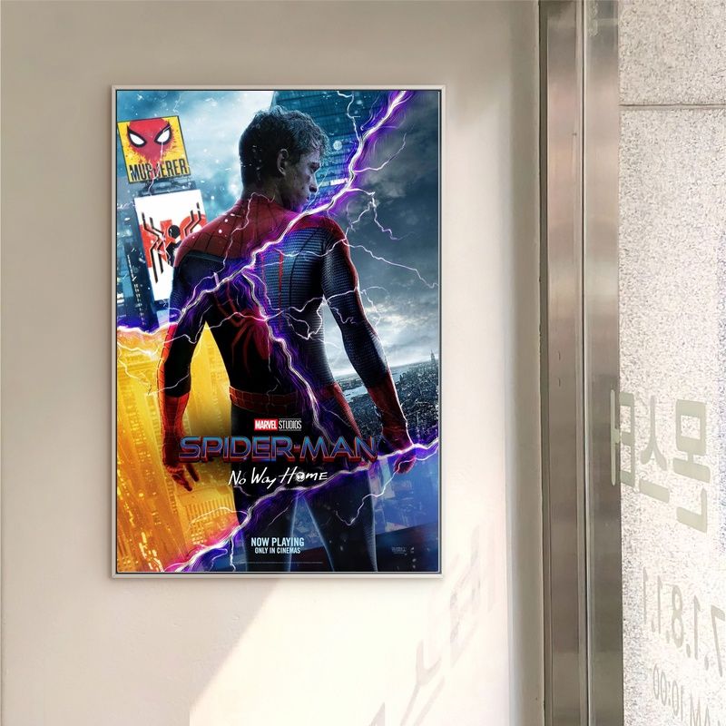 Spiderman No Way Home 2021 MOVIE Poster Canvas Wall Art Home Decor (No Frame)