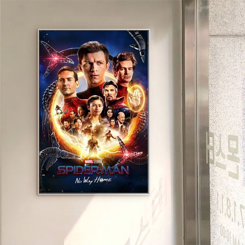 Spiderman No Way Home 2021 MOVIE Poster Canvas Wall Art Home Decor (No Frame)