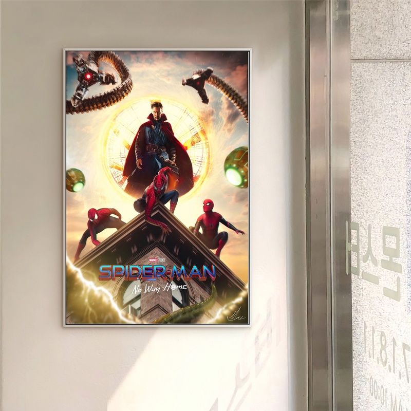 Spiderman No Way Home 2021 MOVIE Poster Canvas Wall Art Home Decor (No Frame)
