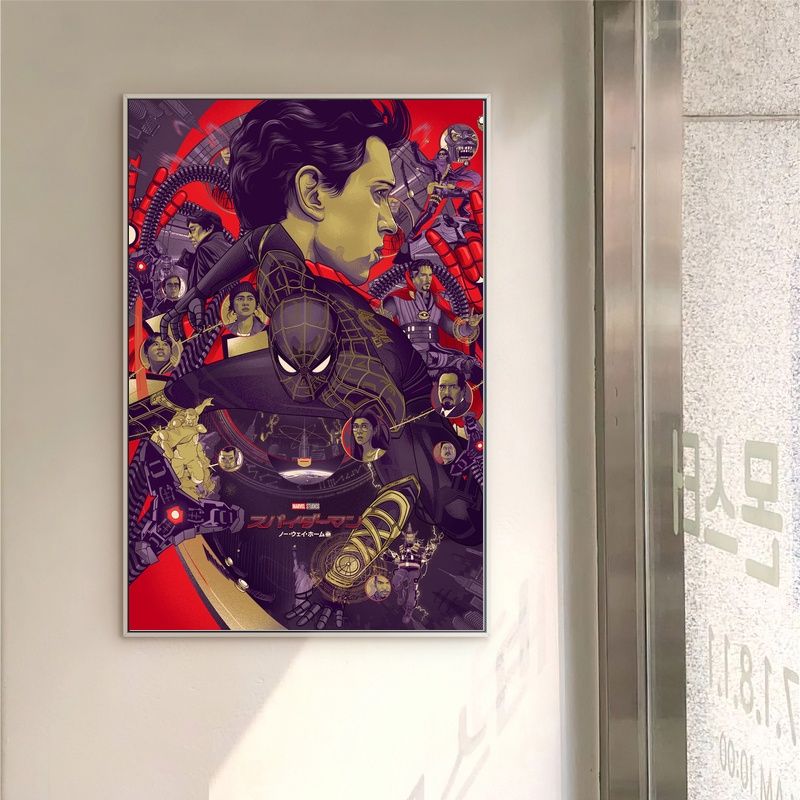Spiderman No Way Home 2021 MOVIE Poster Canvas Wall Art Home Decor (No Frame)