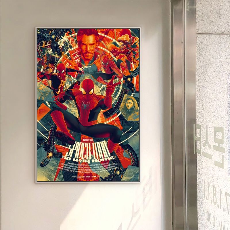 Spiderman No Way Home 2021 MOVIE Poster Canvas Wall Art Home Decor (No Frame)