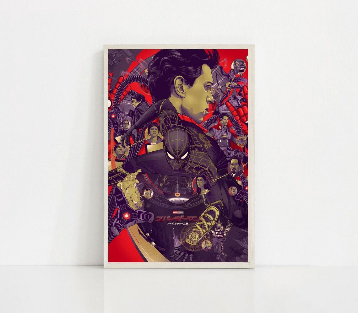 Spiderman No Way Home 2021 MOVIE Poster Canvas Wall Art Home Decor (No Frame) - Image 4