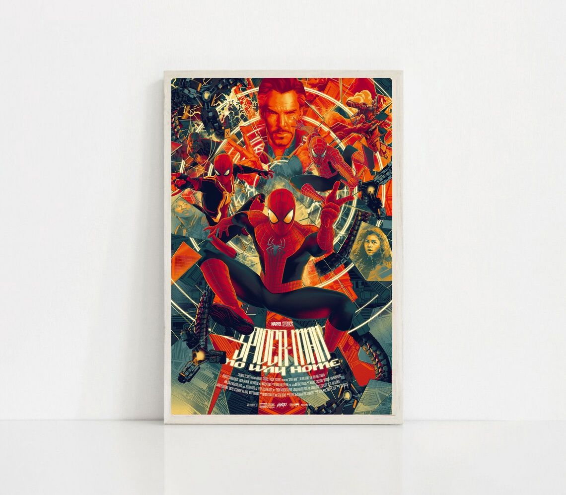 Spiderman No Way Home 2021 MOVIE Poster Canvas Wall Art Home Decor (No Frame) - Image 4