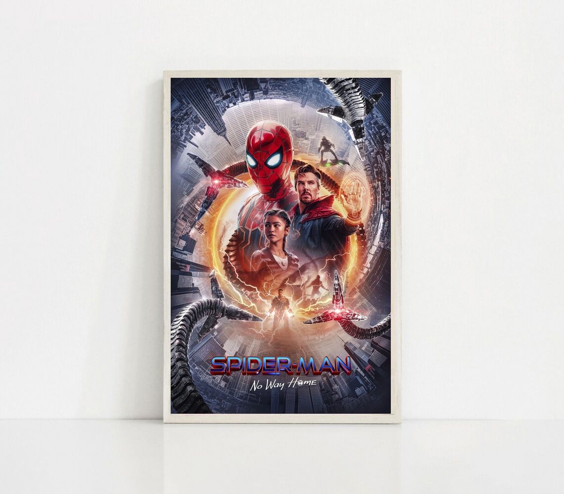 Spiderman No Way Home 2021 MOVIE Poster Canvas Wall Art Home Decor (No Frame) - Image 4