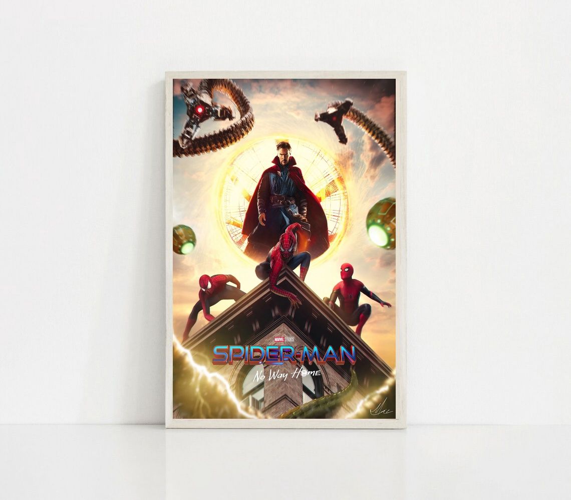 Spiderman No Way Home 2021 MOVIE Poster Canvas Wall Art Home Decor (No Frame) - Image 4