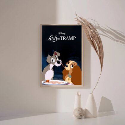 Lady and the tramp MOVIE Poster Canvas Wall Art Home Decor (No Frame)