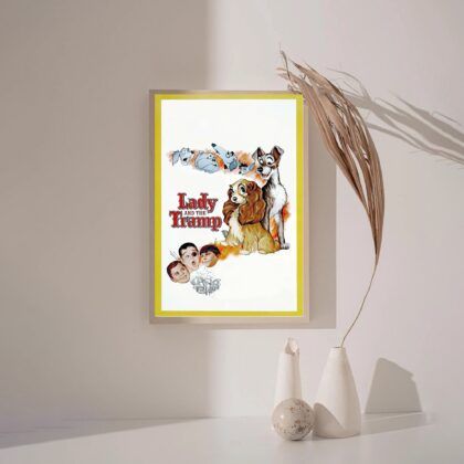 Lady and the tramp MOVIE Poster Canvas Wall Art Home Decor (No Frame)