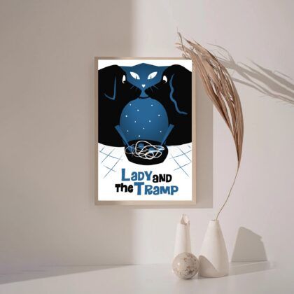 Lady and the tramp MOVIE Poster Canvas Wall Art Home Decor (No Frame)