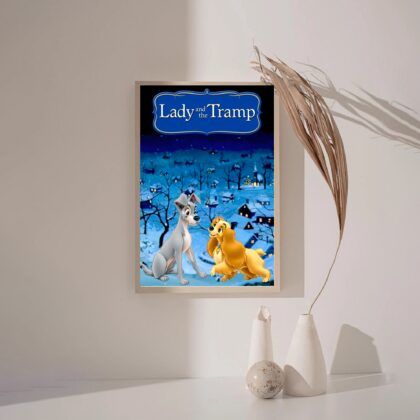 Lady and the tramp MOVIE Poster Canvas Wall Art Home Decor (No Frame)