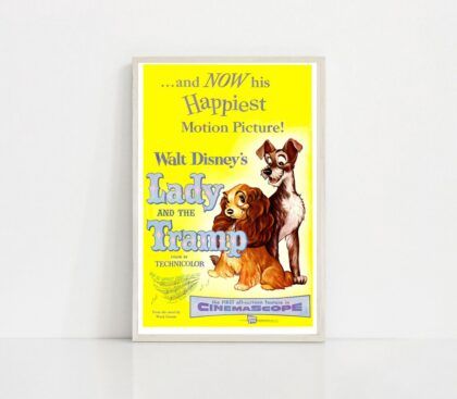 Lady and the tramp MOVIE Poster Canvas Wall Art Home Decor (No Frame)