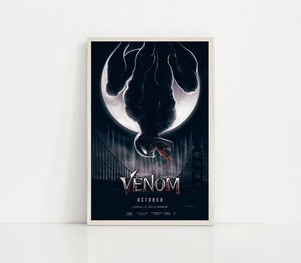 Venom 2018 MOVIE Poster Canvas Wall Art Home Decor (No Frame)