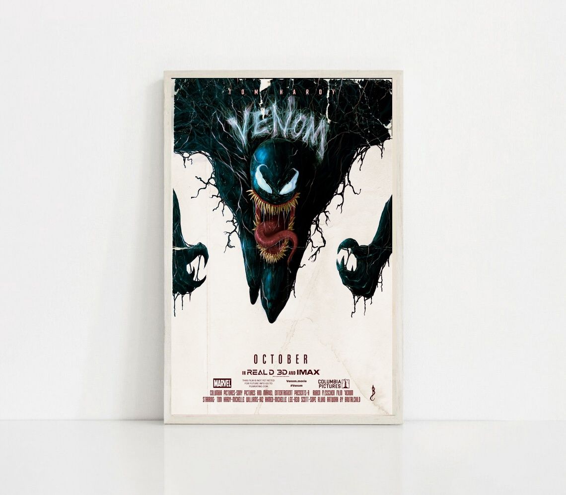 Venom 2018 MOVIE Poster Canvas Wall Art Home Decor (No Frame) - Image 2