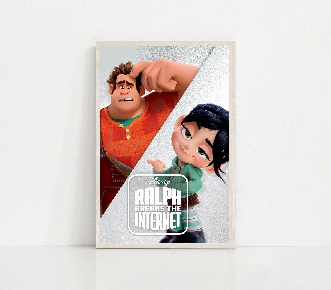 Wreck-It Ralph,Ralph Breaks the Internet MOVIE Poster Canvas Wall Art Home Decor (No Frame) - Image 2