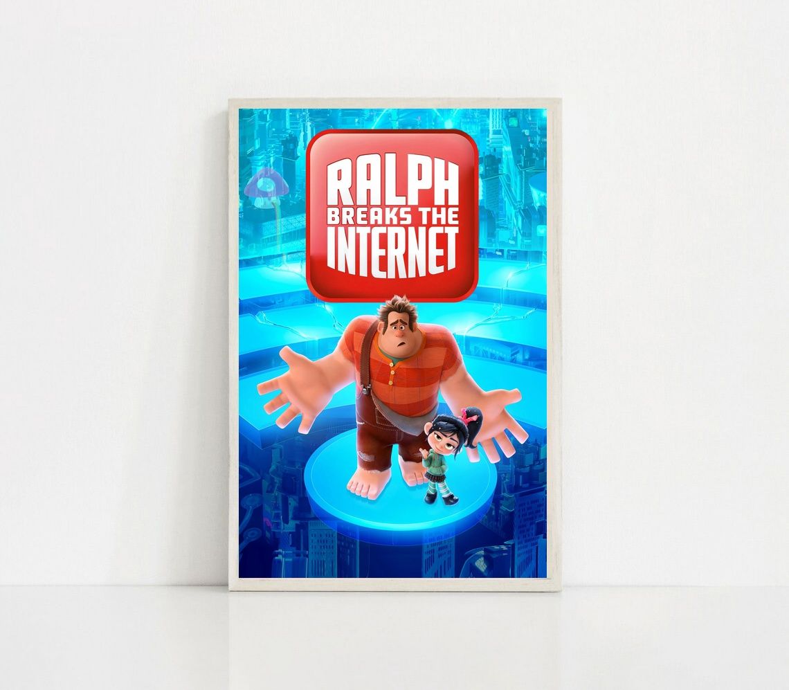 Wreck-It Ralph,Ralph Breaks the Internet MOVIE Poster Canvas Wall Art Home Decor (No Frame)