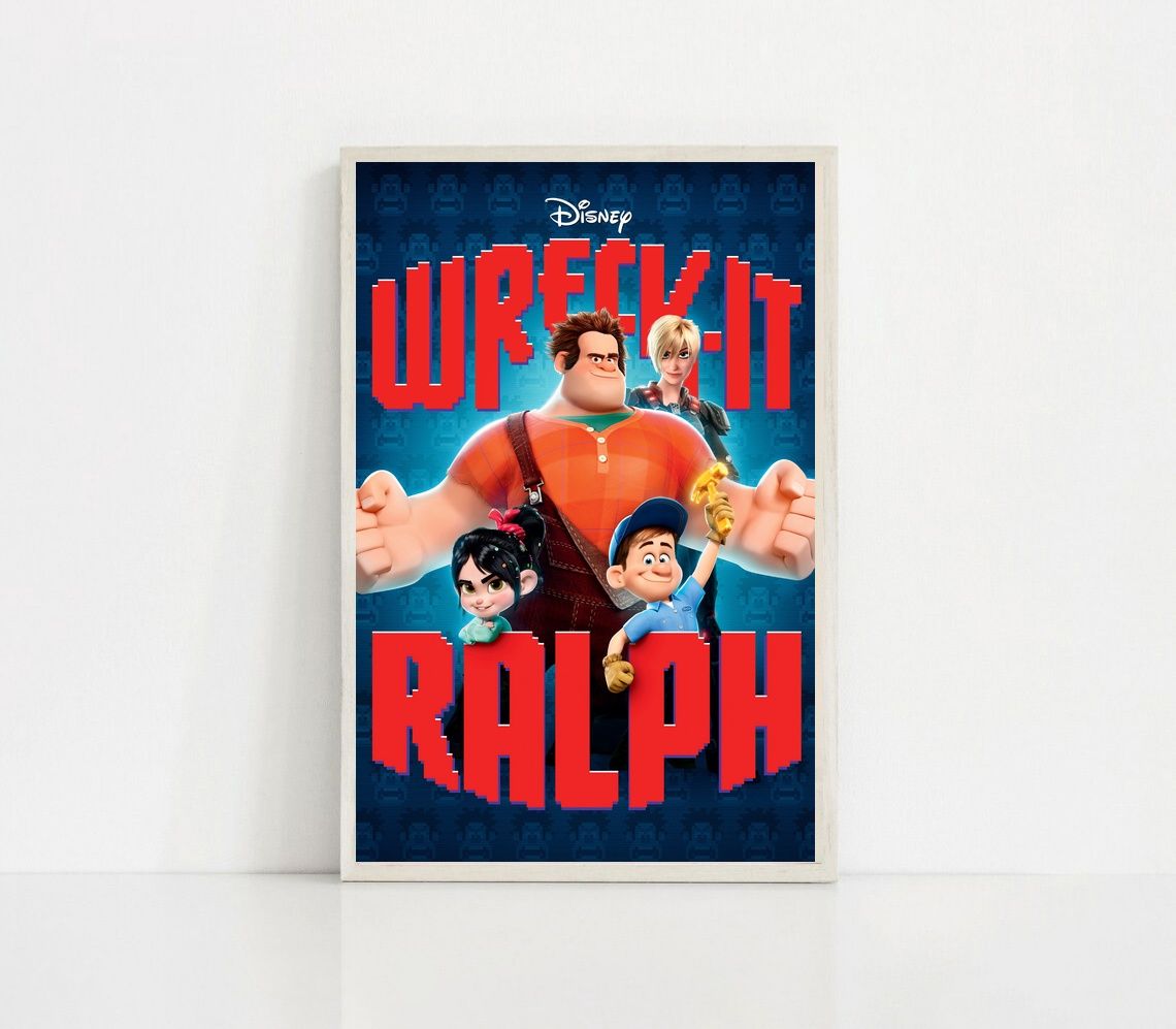 Wreck-It Ralph,Ralph Breaks the Internet MOVIE Poster Canvas Wall Art Home Decor (No Frame)