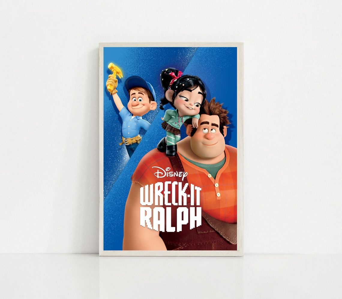 Wreck-It Ralph,Ralph Breaks the Internet MOVIE Poster Canvas Wall Art Home Decor (No Frame) - Image 2