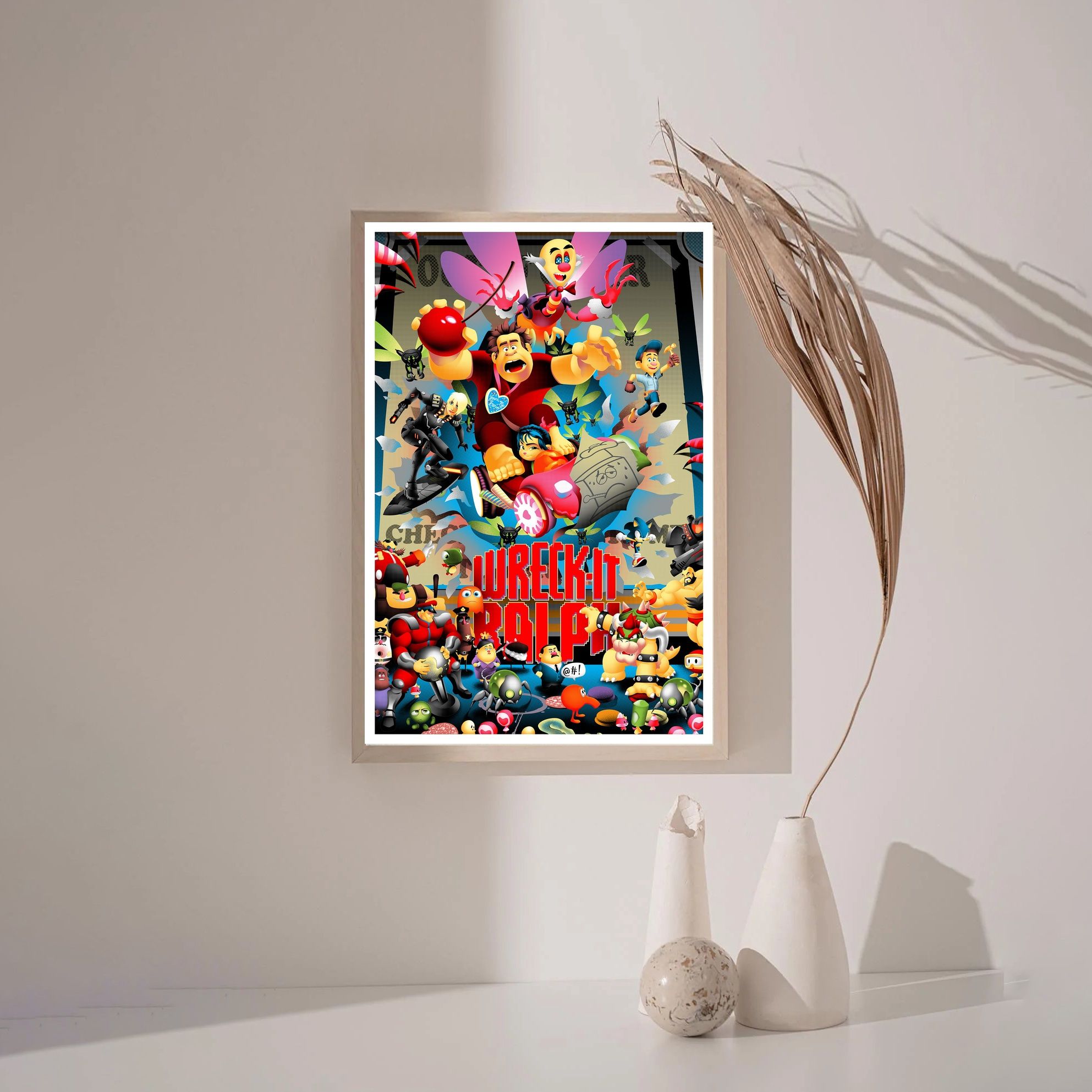 Wreck-It Ralph,Ralph Breaks the Internet MOVIE Poster Canvas Wall Art Home Decor (No Frame) - Image 3