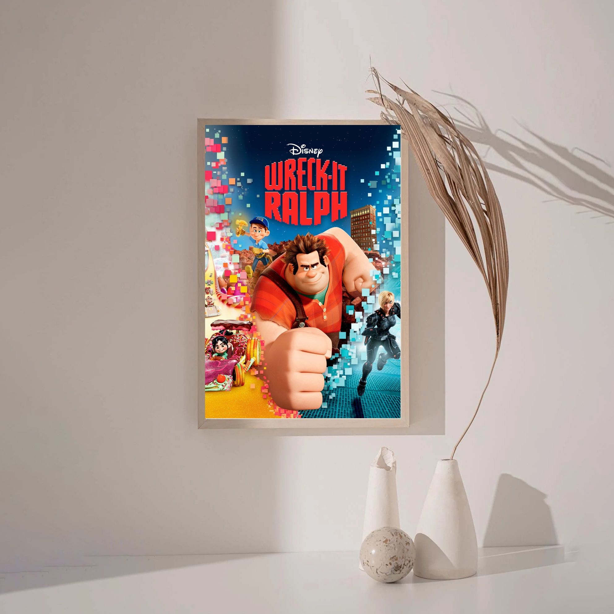 Wreck-It Ralph,Ralph Breaks the Internet MOVIE Poster Canvas Wall Art Home Decor (No Frame) - Image 3