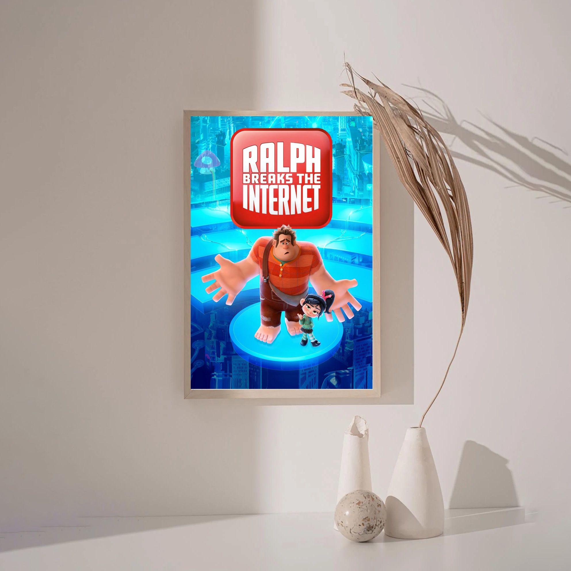 Wreck-It Ralph,Ralph Breaks the Internet MOVIE Poster Canvas Wall Art Home Decor (No Frame) - Image 3