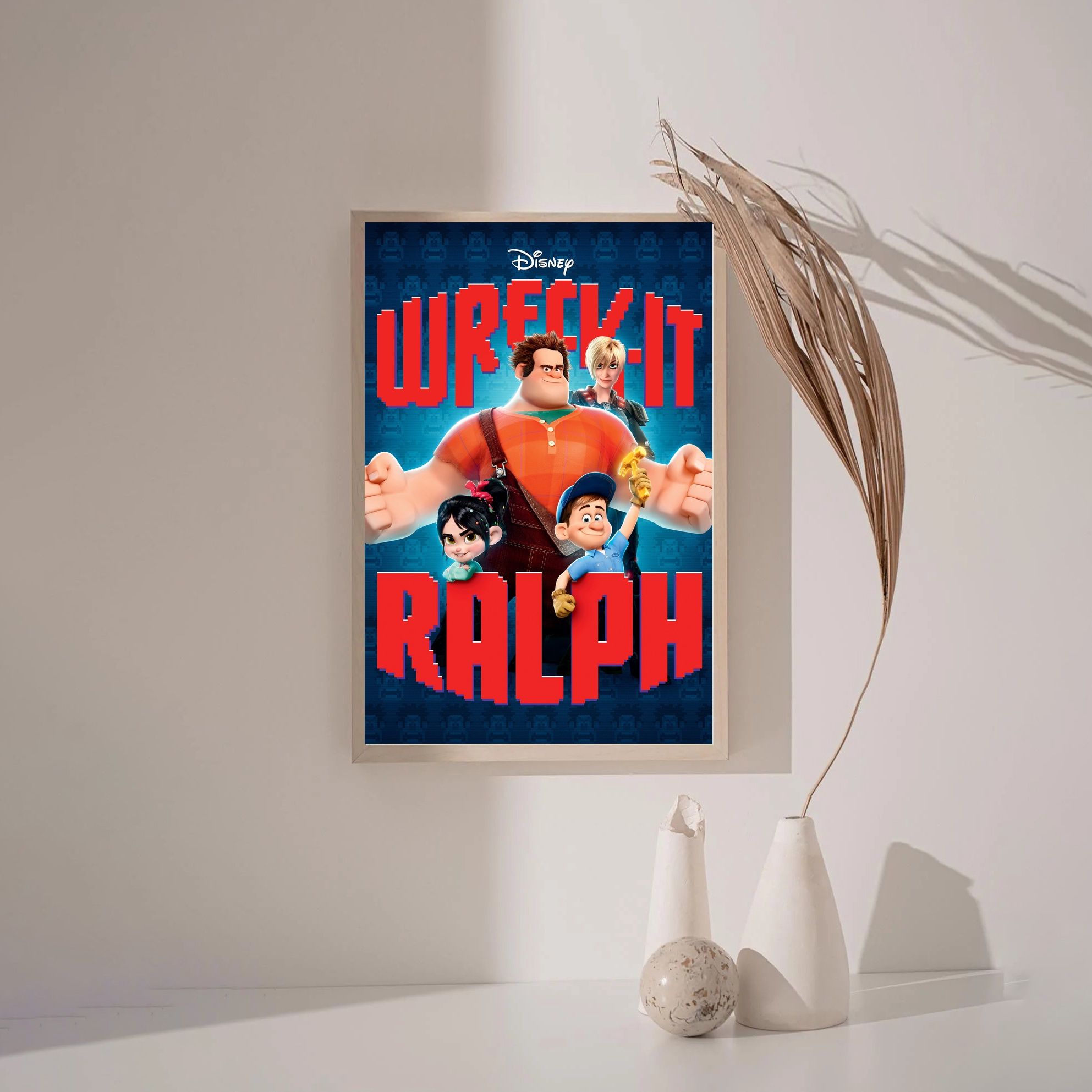 Wreck-It Ralph,Ralph Breaks the Internet MOVIE Poster Canvas Wall Art Home Decor (No Frame) - Image 3