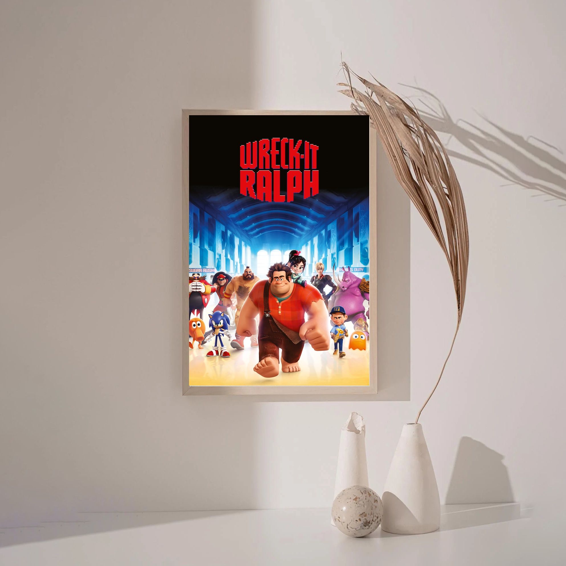 Wreck-It Ralph,Ralph Breaks the Internet MOVIE Poster Canvas Wall Art Home Decor (No Frame) - Image 3