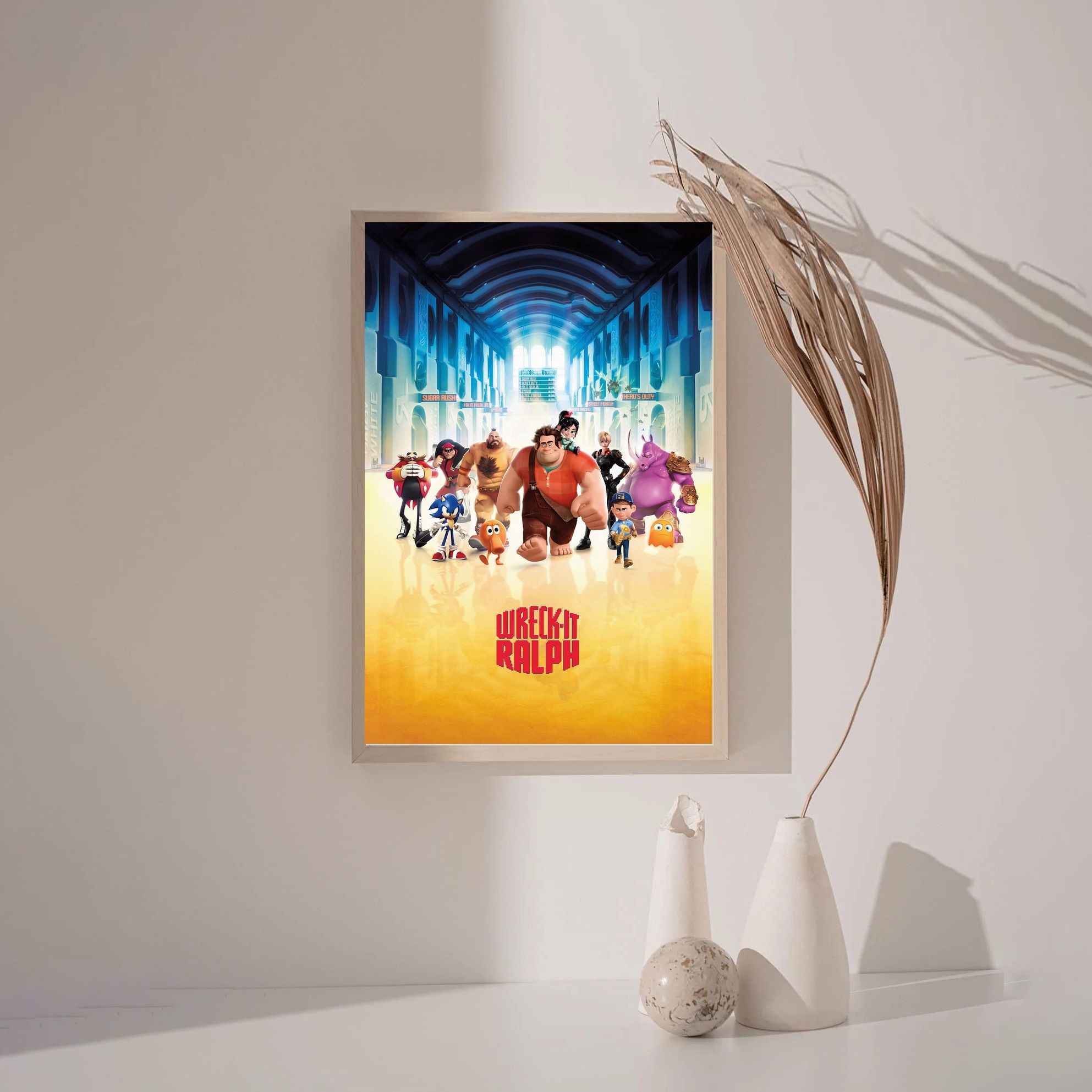 Wreck-It Ralph,Ralph Breaks the Internet MOVIE Poster Canvas Wall Art Home Decor (No Frame) - Image 3