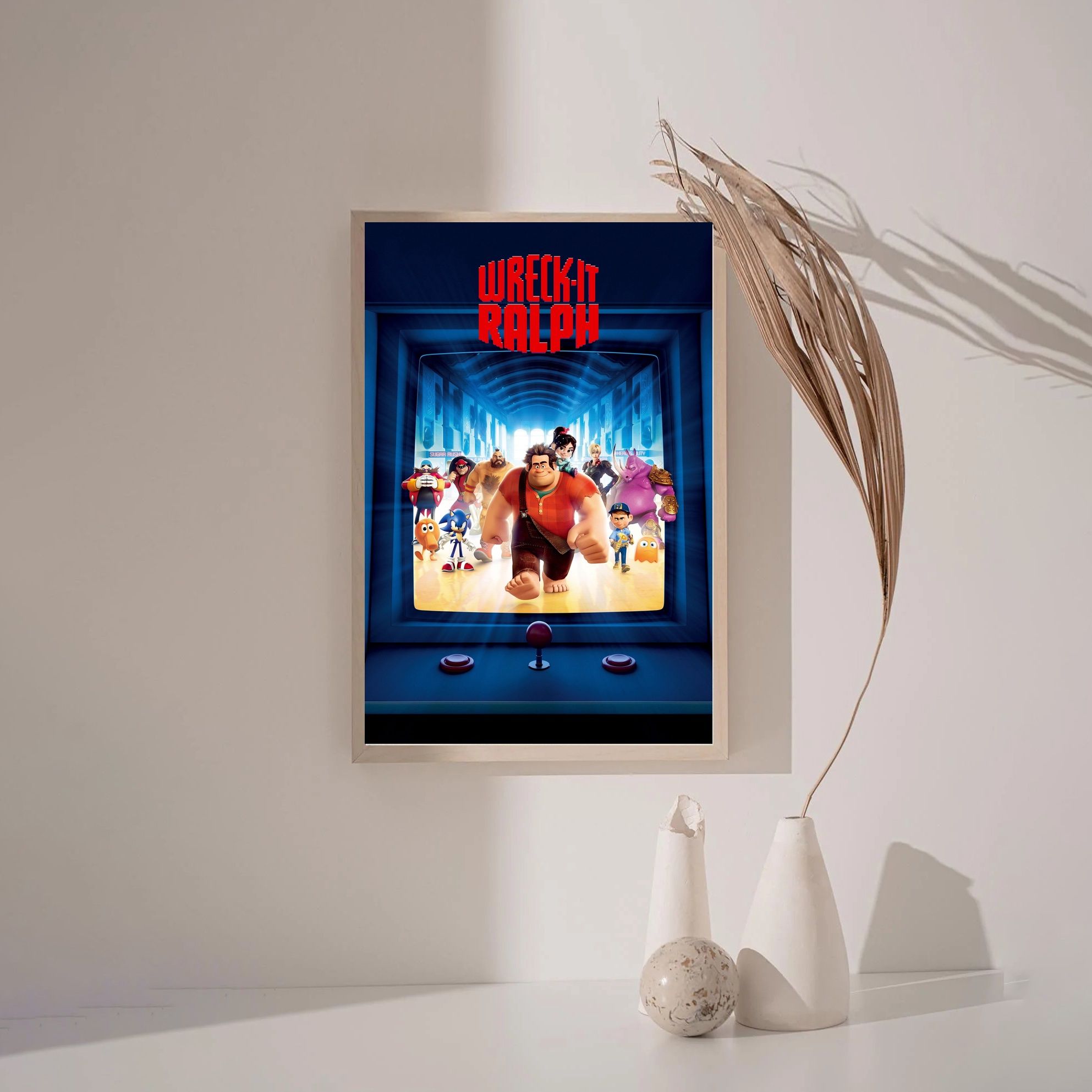 Wreck-It Ralph,Ralph Breaks the Internet MOVIE Poster Canvas Wall Art Home Decor (No Frame) - Image 3