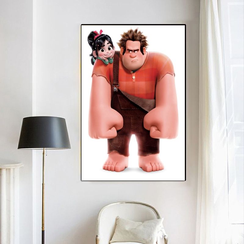Wreck-It Ralph,Ralph Breaks the Internet MOVIE Poster Canvas Wall Art Home Decor (No Frame) - Image 4