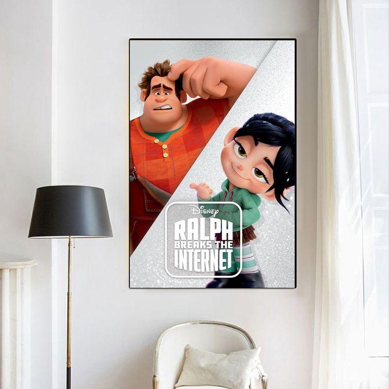 Wreck-It Ralph,Ralph Breaks the Internet MOVIE Poster Canvas Wall Art Home Decor (No Frame) - Image 4
