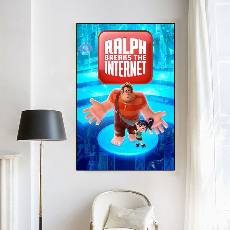 Wreck-It Ralph,Ralph Breaks the Internet MOVIE Poster Canvas Wall Art Home Decor (No Frame) - Image 4