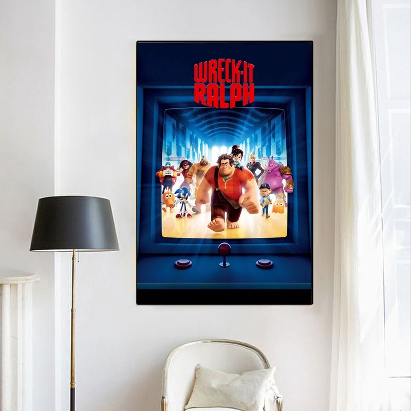 Wreck-It Ralph,Ralph Breaks the Internet MOVIE Poster Canvas Wall Art Home Decor (No Frame) - Image 4