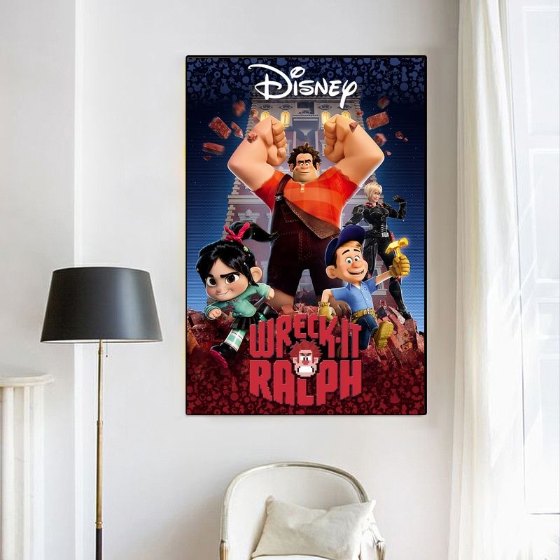 Wreck-It Ralph,Ralph Breaks the Internet MOVIE Poster Canvas Wall Art Home Decor (No Frame)