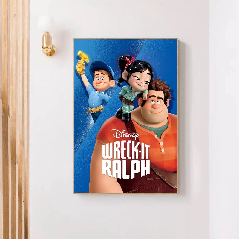 Wreck-It Ralph,Ralph Breaks the Internet MOVIE Poster Canvas Wall Art Home Decor (No Frame) - Image 4