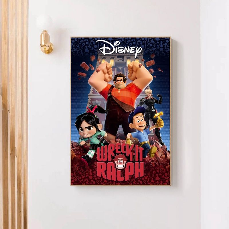 Wreck-It Ralph,Ralph Breaks the Internet MOVIE Poster Canvas Wall Art Home Decor (No Frame) - Image 4