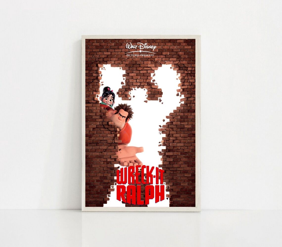 Wreck-It Ralph,Ralph Breaks the Internet MOVIE Poster Canvas Wall Art Home Decor (No Frame) - Image 2