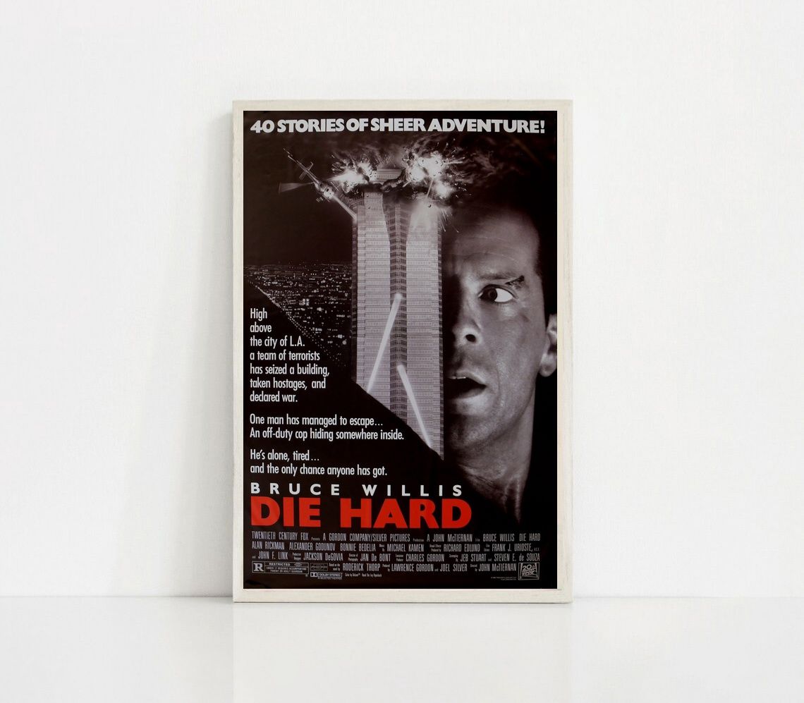 Die Hard 1988 MOVIE Poster Canvas Wall Art Home Decor (No Frame)