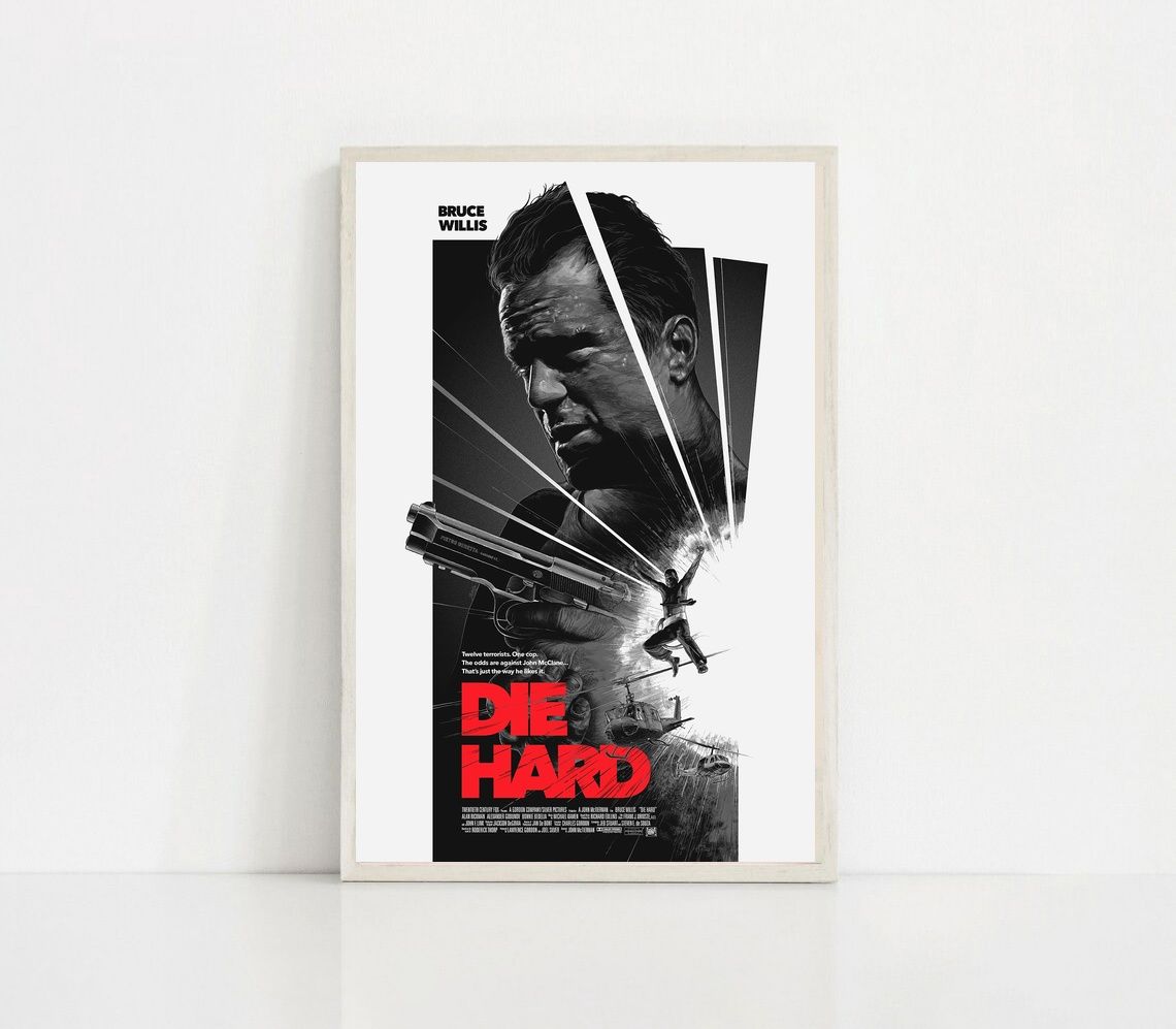 Die Hard 1988 MOVIE Poster Canvas Wall Art Home Decor (No Frame) - Image 2