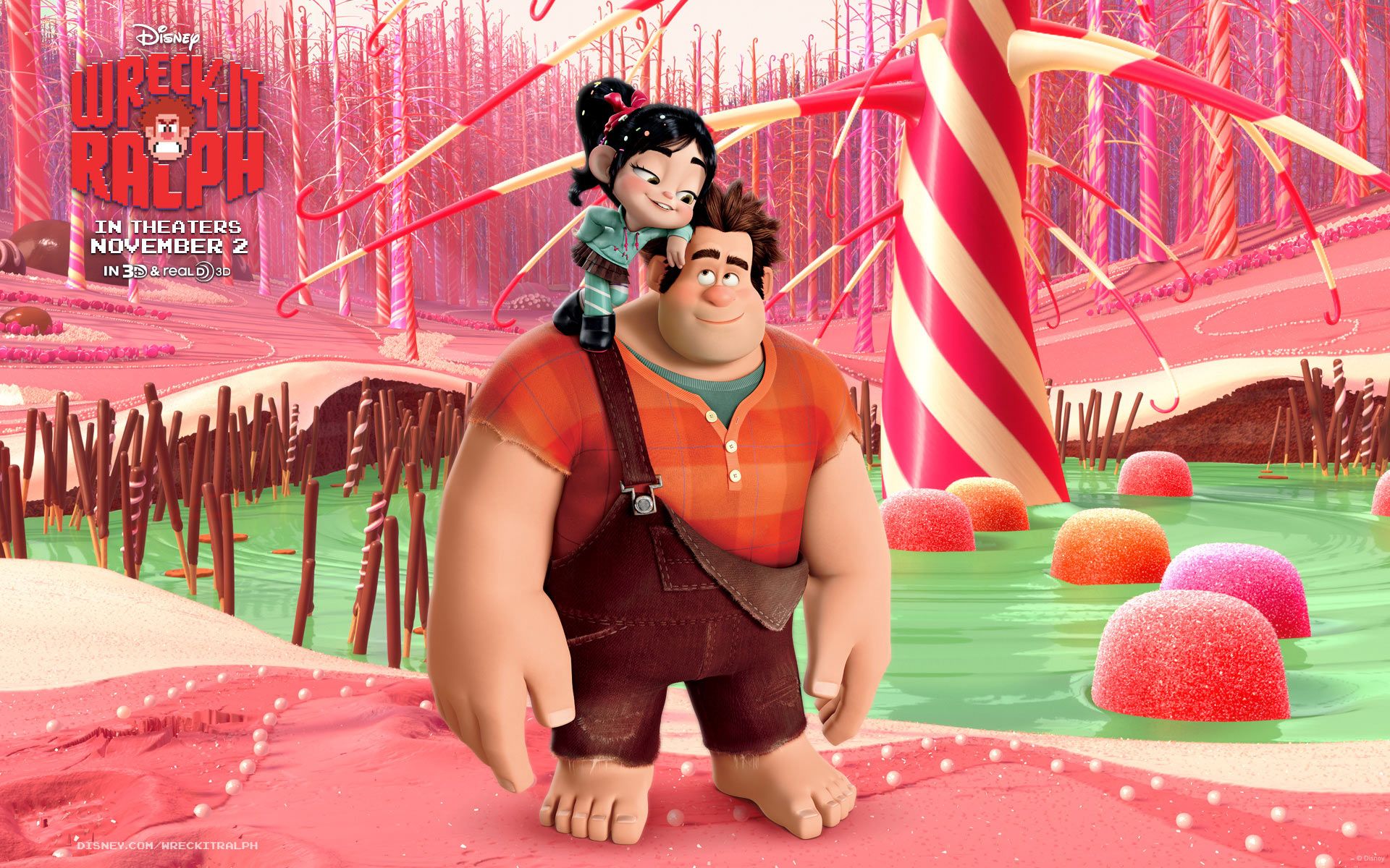 Wreck-It Ralph,Ralph Breaks the Internet MOVIE Poster Canvas Wall Art Home Decor (No Frame) - Image 2
