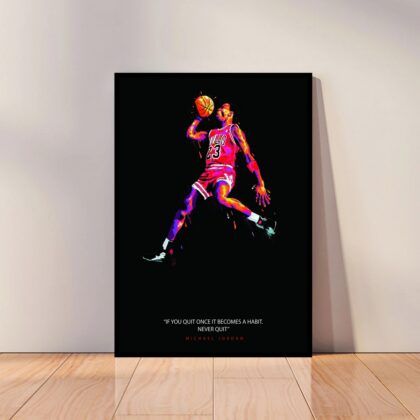 Michael Jordan Dunk Contest Poster Canvas Wall Art Home Decor (No Frame)