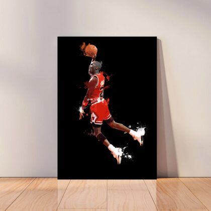 Michael Jordan Dunk Contest Poster Canvas Wall Art Home Decor (No Frame)
