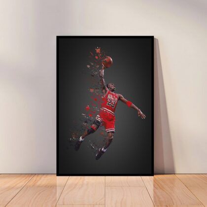 Michael Jordan Dunk Contest Poster Canvas Wall Art Home Decor (No Frame)