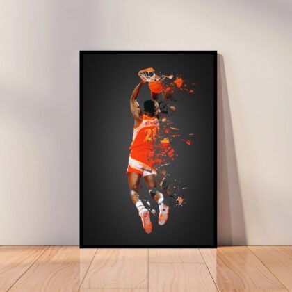 Michael Jordan Dunk Contest Poster Canvas Wall Art Home Decor (No Frame)