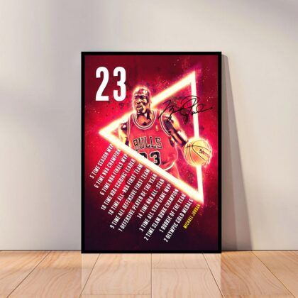 Michael Jordan Dunk Contest Poster Canvas Wall Art Home Decor (No Frame)